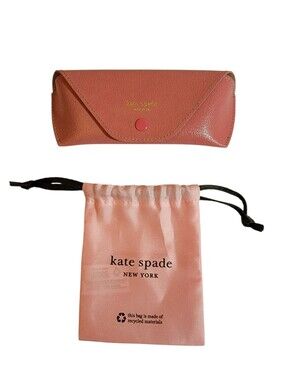KATE SPADE Jewelry Pouch Bag & Small EyeGlass Case Bundle Pink Green